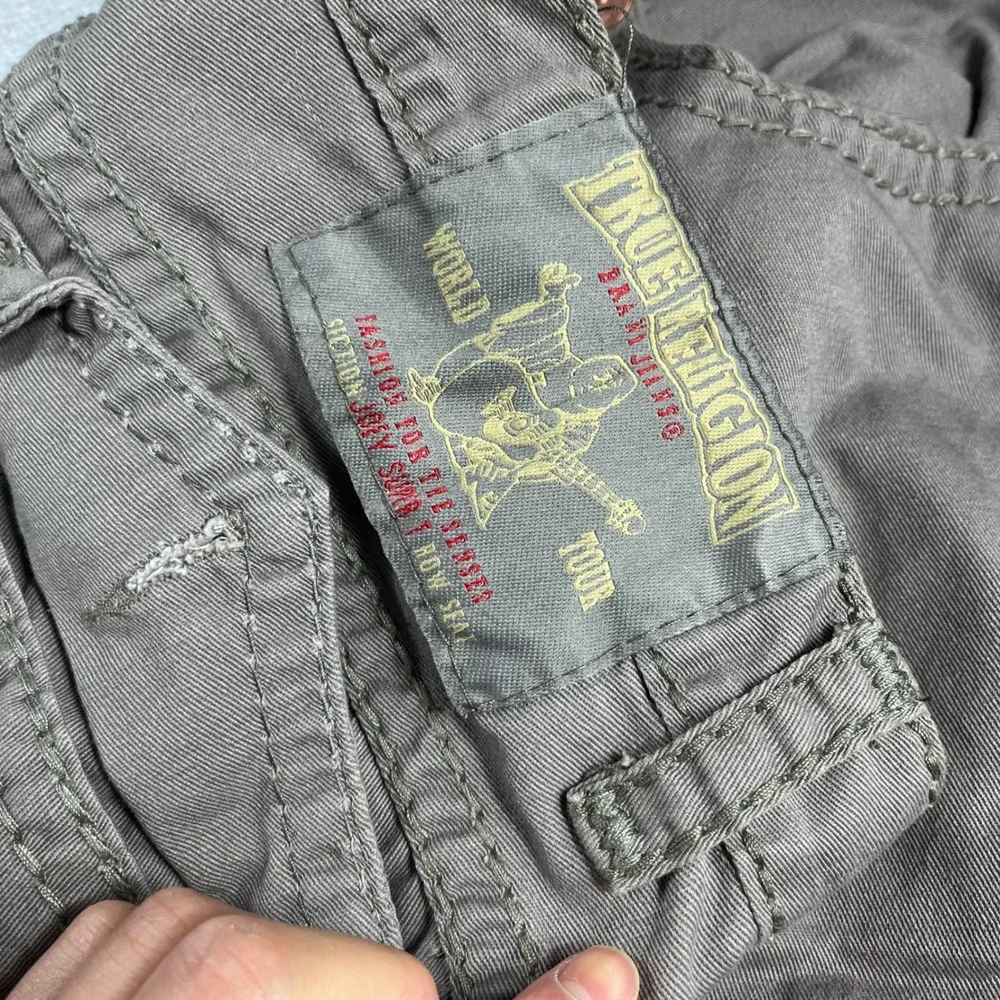 True‎ Religion Joey Super T Mens Gray Twill Pants Made in USA Size 42 13107